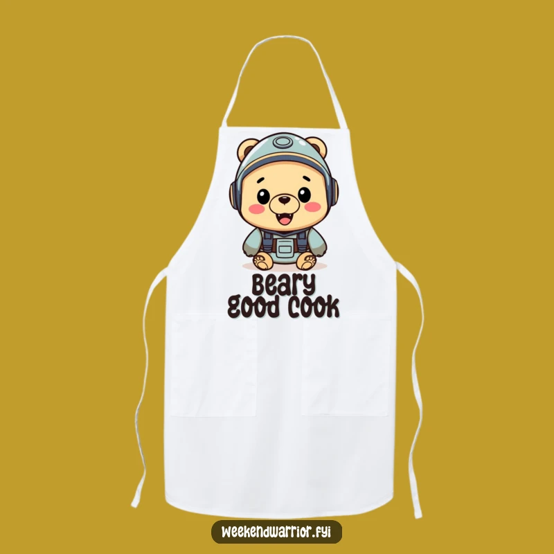 Funny Adventure Bear Apron - Kitchen Explorer Gift for Cooks