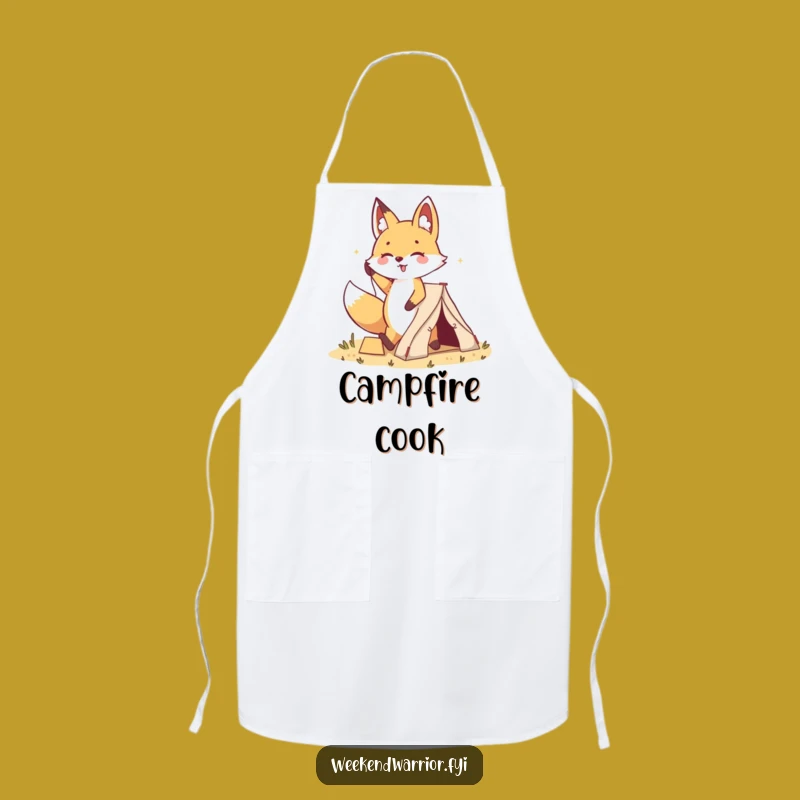 Funny Kawaii Fox Tent Apron - Cook with Cheerful Outdoor Spirit