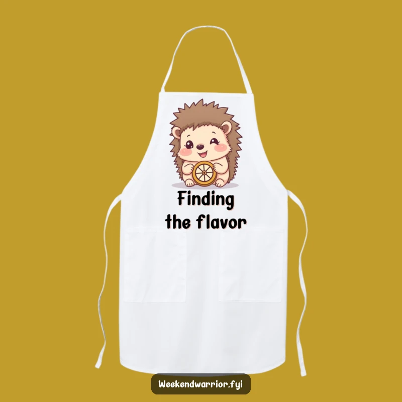 Funny Happy Hedgehog Compass Apron - Kitchen Explorer Chef Gift