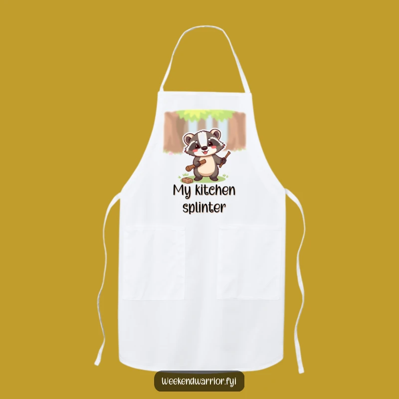Funny Badger Chef's Axe Apron - Kitchen Prep & Woodland Gift