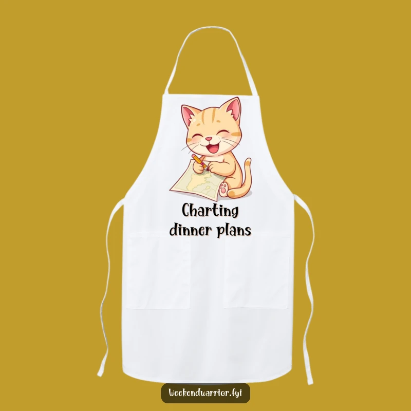 Funny Cat Sketching Apron - Hilarious Artist Apron for Creative Cooks