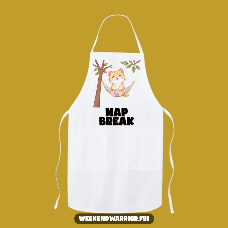 Funny Kawaii Cat Hammock Apron: Feline Kitchen Fun, Perfect Chef Gift