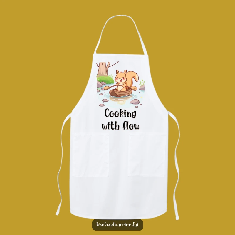 Funny Kawaii Squirrel Apron - Hilarious River Chef's Adventure Guard