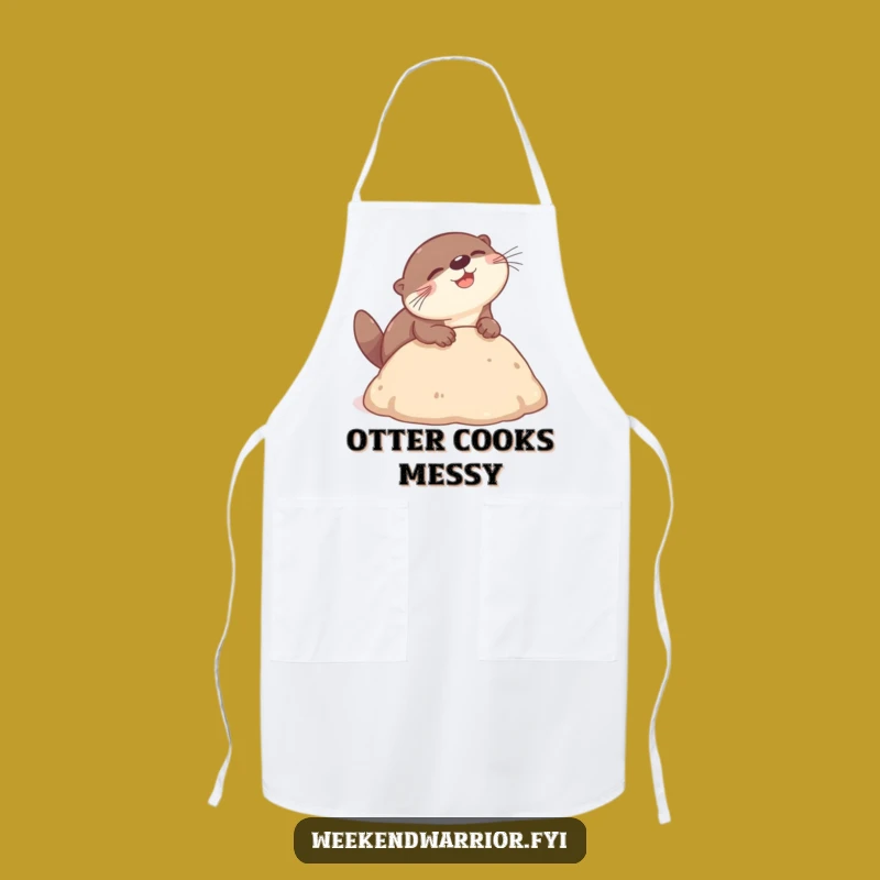 Funny Otter Headbutt Apron - Cook with Playful Glee
