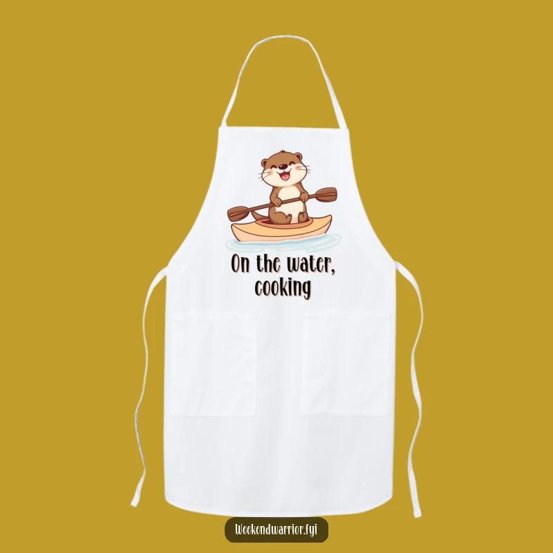 Funny Otter Kayak Apron: Kitchen Adventure Ready, Perfect Funny Gift for Chefs and Cooks