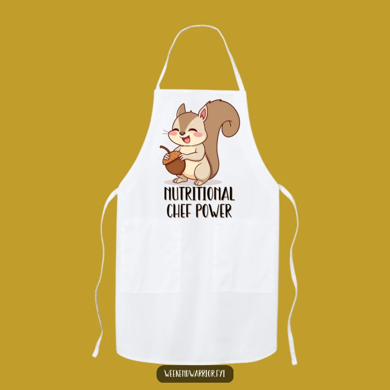 Funny Squirrel Muscle Apron: Chef Squirrel Strength Wear, Quirky Gift