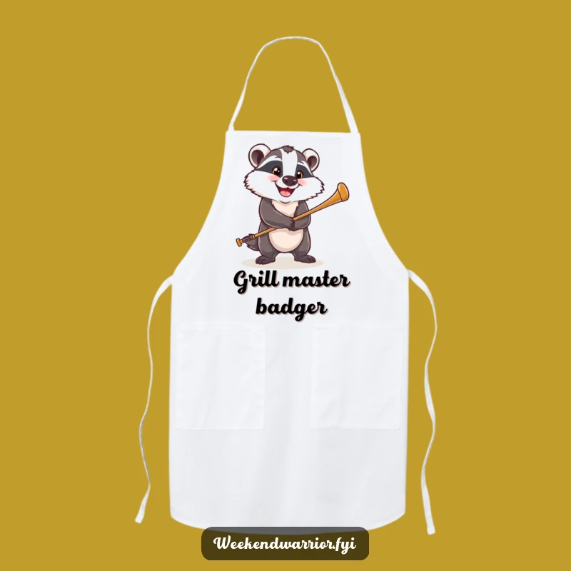 Funny Golf Badger Apron - Kitchen Golfer Gift for Chefs