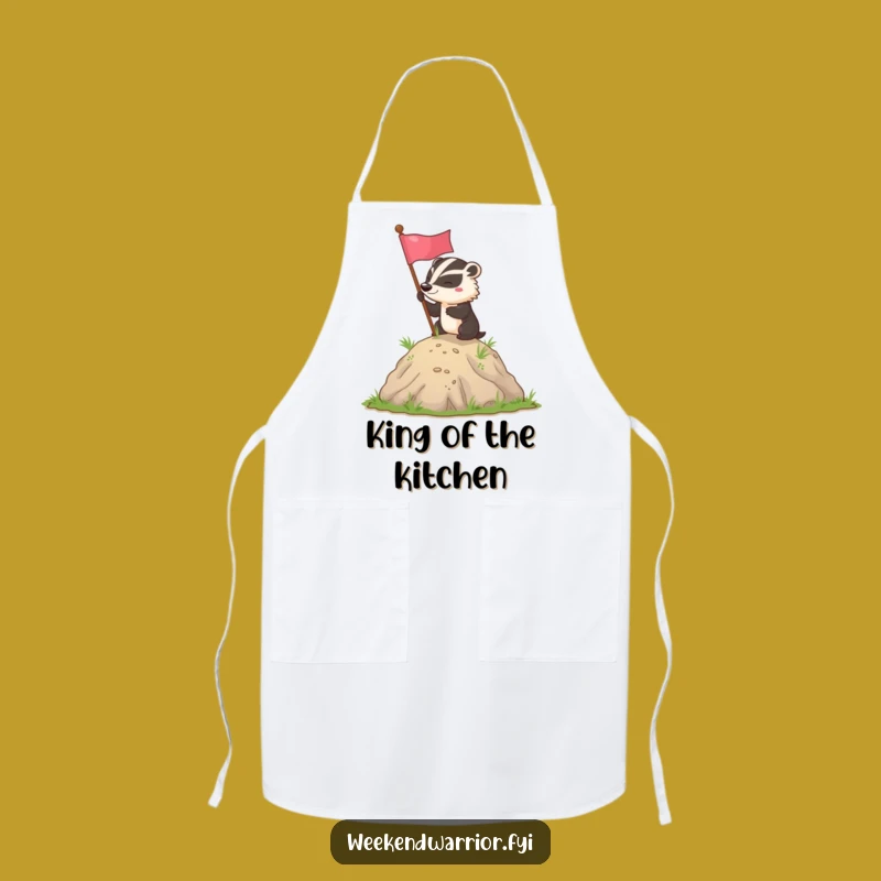 Funny Badger Flag Planting Apron: Chef Badger Victory Wear, Unique Gift
