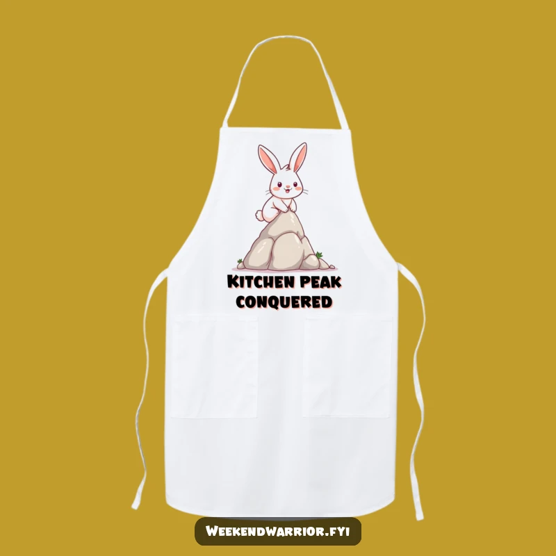Funny Rabbit Chef Apron: Determined climber, cooking up success, a great funny gift.