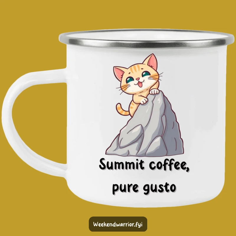 Funny Cat Mountain Climber Camping Mug - Adventure Fuel Mug