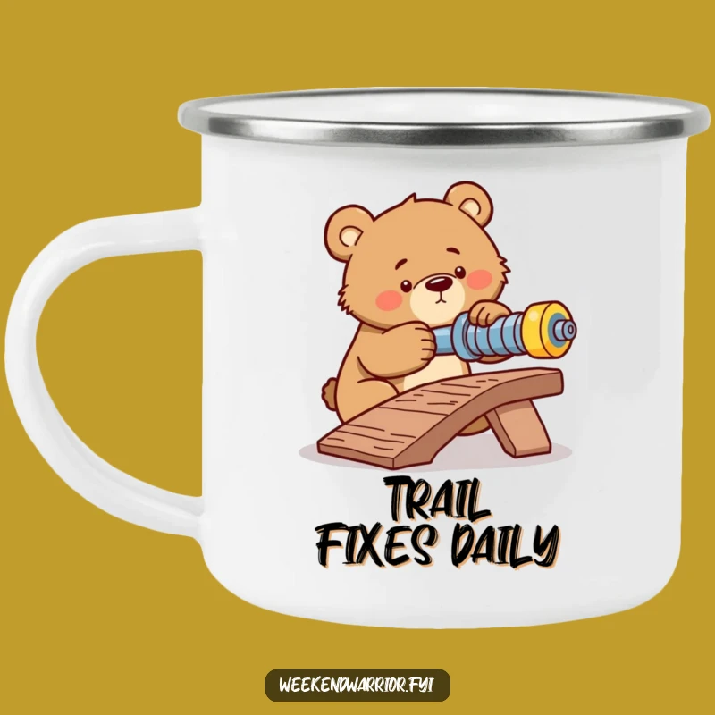 Funny Determined Bear Camping Mug: Fuel Your Focused Adventures!