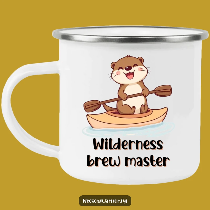 Funny Otter Kayak Camping Mug: Durable Adventure Companion, Perfect Funny Gift for Outdoors