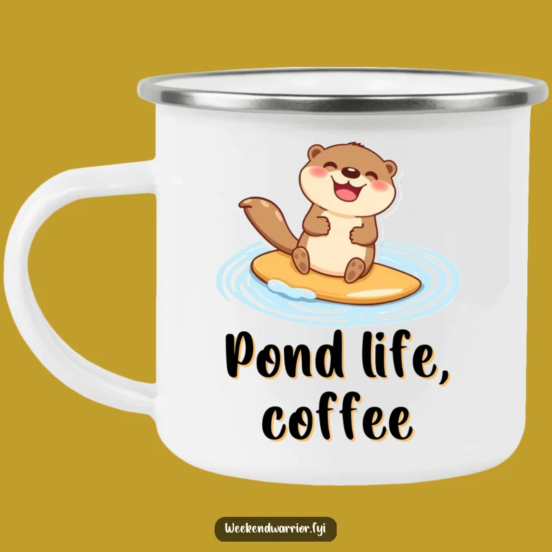 Funny Otter Paddleboard Camping Mug: Happy Water Goer Outdoor Gift