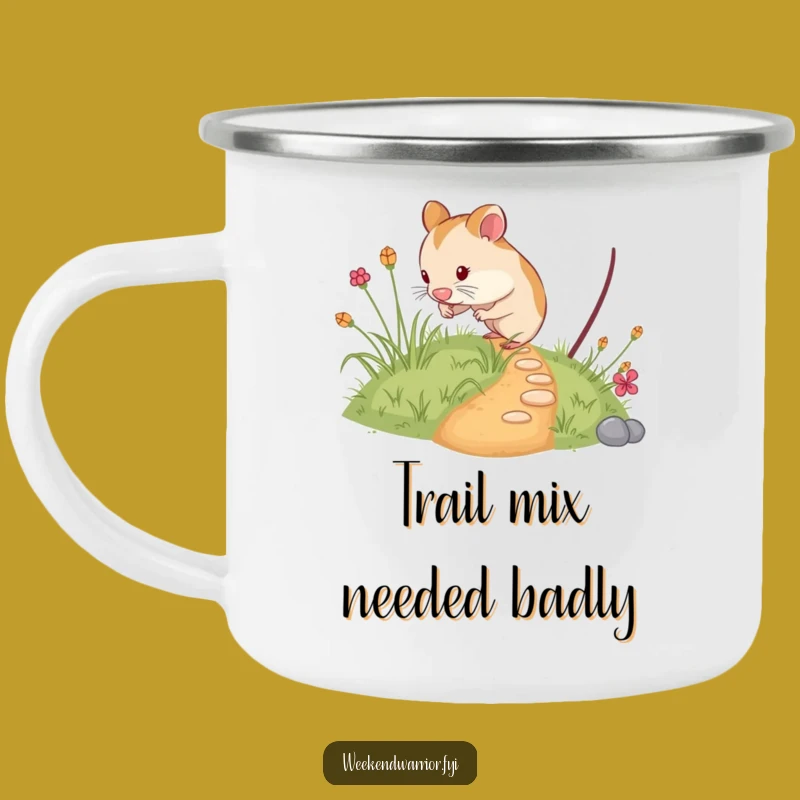 Funny Hamster Roasting Marshmallows Camping Mug - Hilarious Outdoor Adventure Drinkware