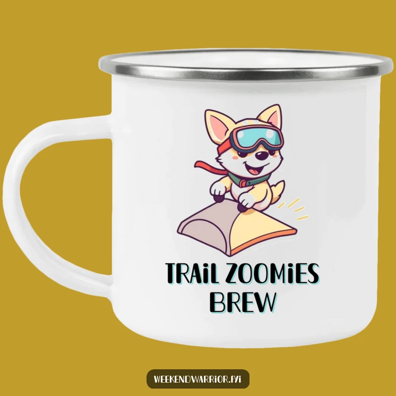 Funny Dog Zipping Camping Mug: Enjoy Speed Around the Fire, a Funny Gift