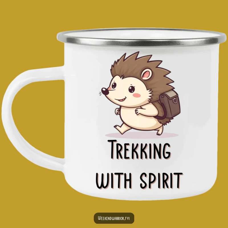 Funny Hedgehog Camping Mug: Determined Brews for Your Journey