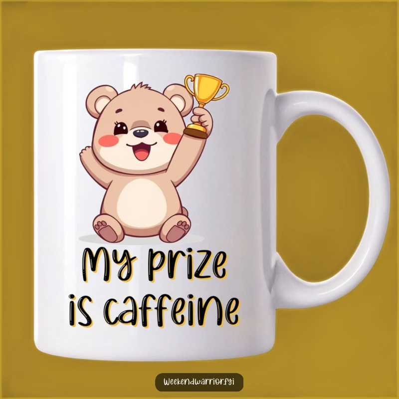 Funny Bear Cub Trophy Mug: Adorable Bear Cub Victory Gift for Him or Her