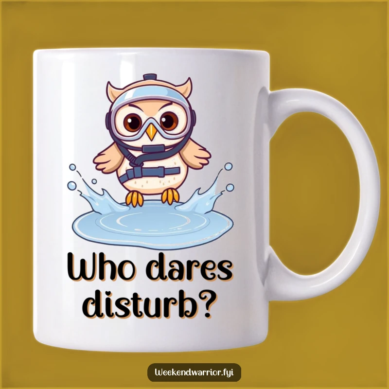 Funny Diving Owl Mug: Splashy Character Gift for Adventurers