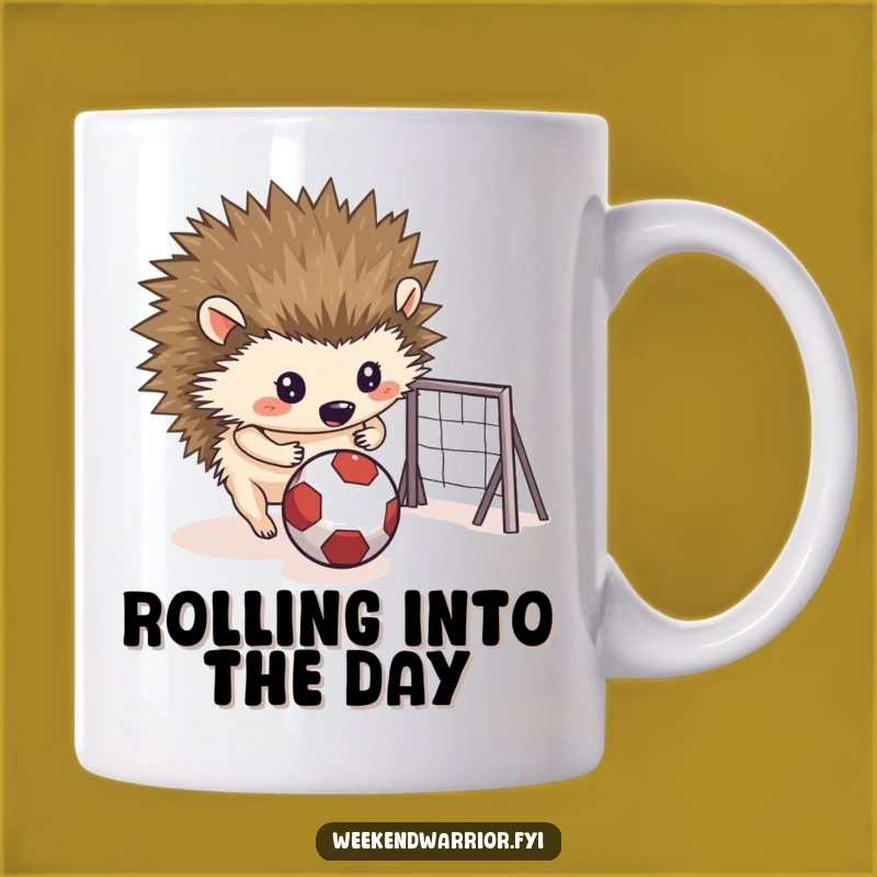Funny Hedgehog Goal Mug: Determined Critter Sports Humor, a Perfect Funny Gift