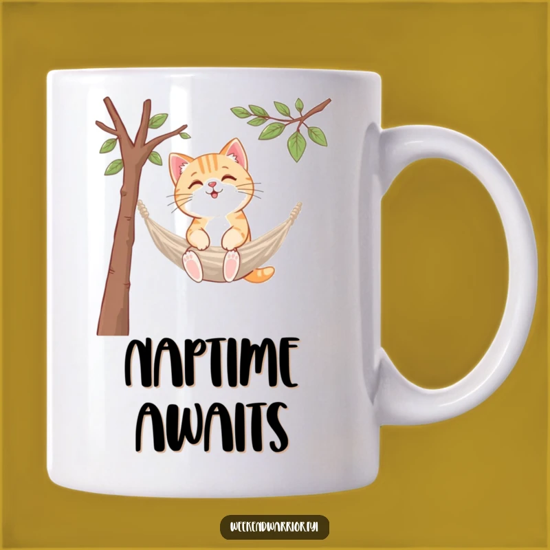 Funny Kawaii Cat Hammock Mug: Hilarious Relaxing Feline Gift for Cat Lovers