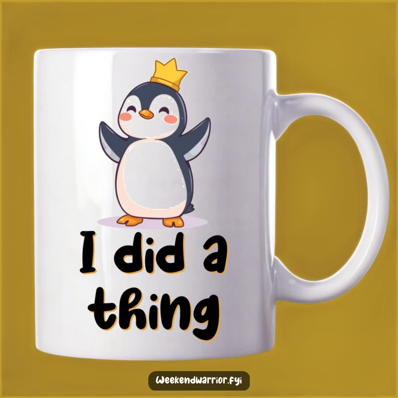 Funny Penguin Pride Mug - Hilarious Achievement Gift for Goal Getters