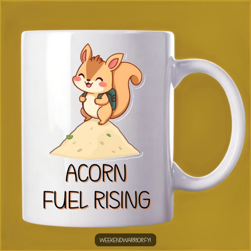 Funny Squirrel Hiker Mug: Cheerful Climber Adventures, Perfect Gift