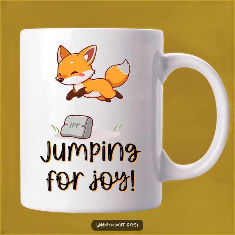 Funny Cheerful Fox Mug: A Playful Gift for Energetic Souls!