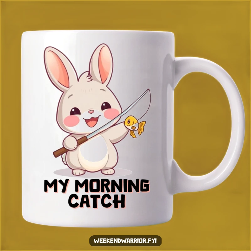 Funny Rabbit Fishing Triumph Mug - Perfect Catch Gift for Anglers