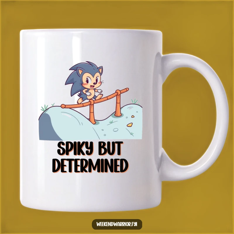 Funny Hedgehog Obstacle Mug: Determined Navigator Gift for Go-Getters