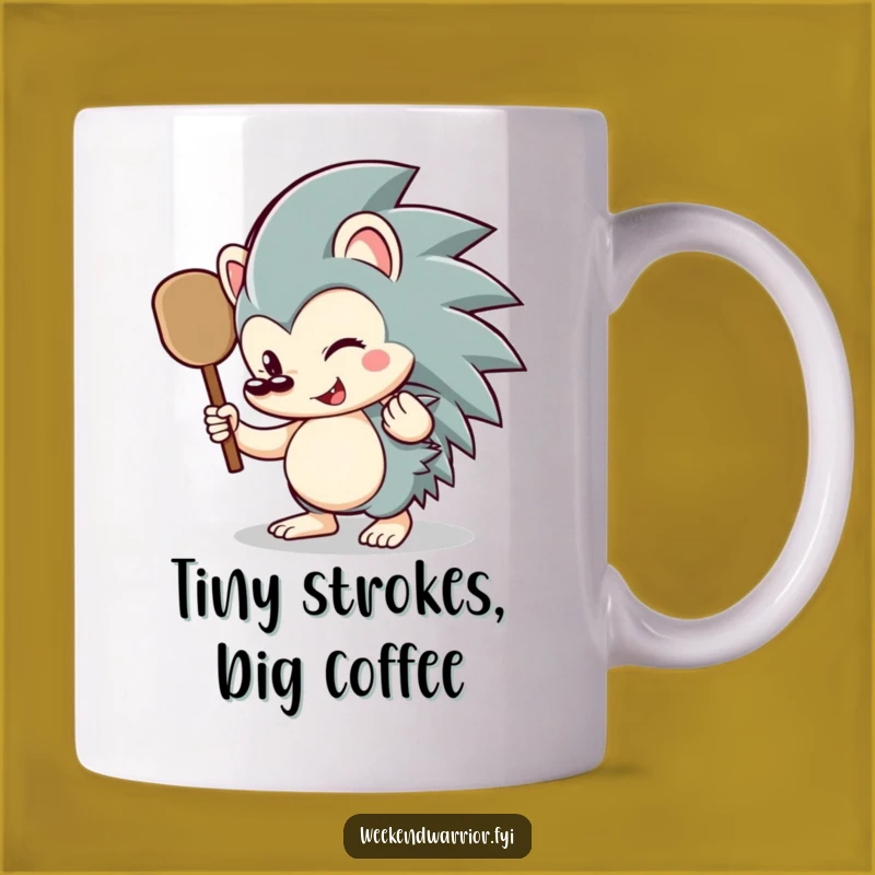 Funny Hedgehog Paddle Mug: Hilarious Gift for Gardeners and Animal Lovers