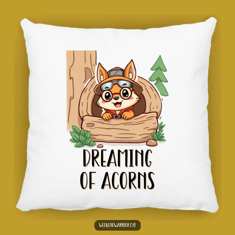 Funny Explorer Squirrel Pillow: Cozy Comfort with Hilarious Adventure