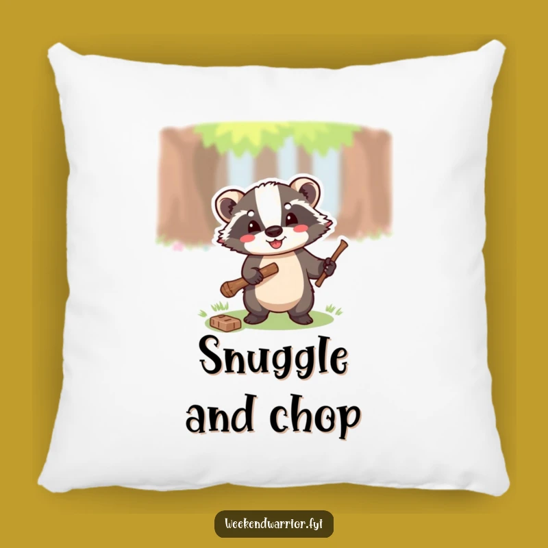 Funny Badger Cozy Companion Pillow - Soft & Hilarious Home Gift