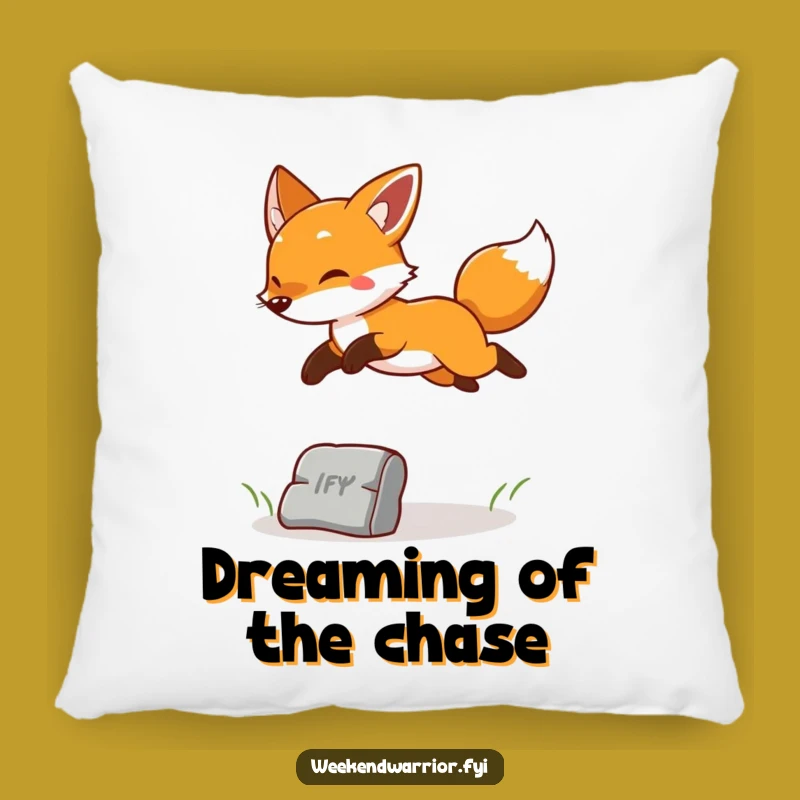 Funny Cheerful Fox Pillow: Snuggle Up with Playful Comfort!