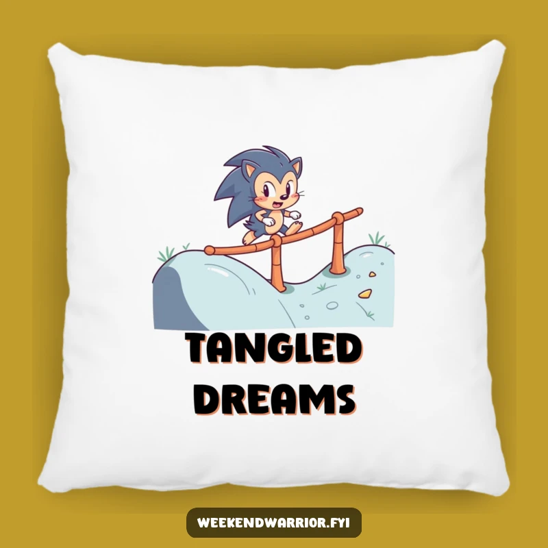 Funny Hedgehog Obstacle Pillow: Cozy Determined Accent Cushion Gift