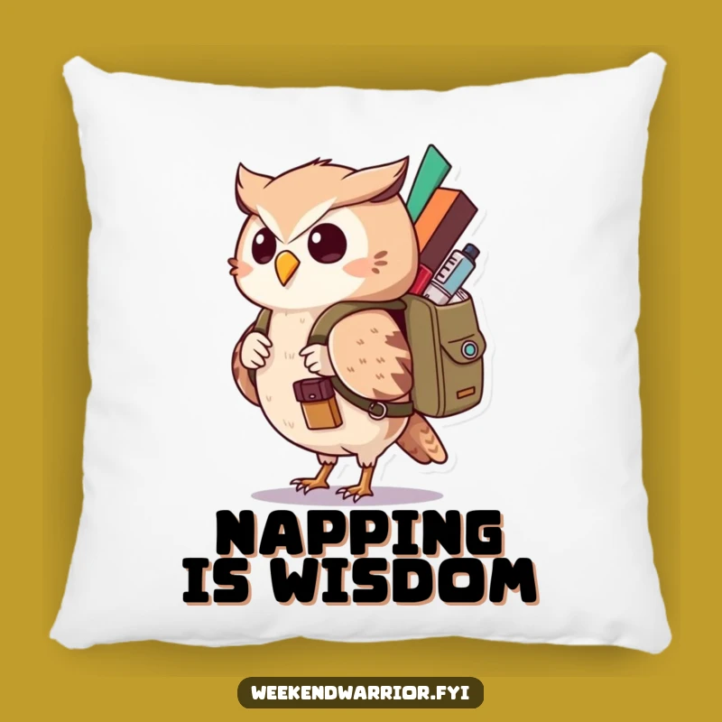 Funny Kawaii Owl Pillow - Curious Explorer for Cozy Adventures and Humorous Gifts