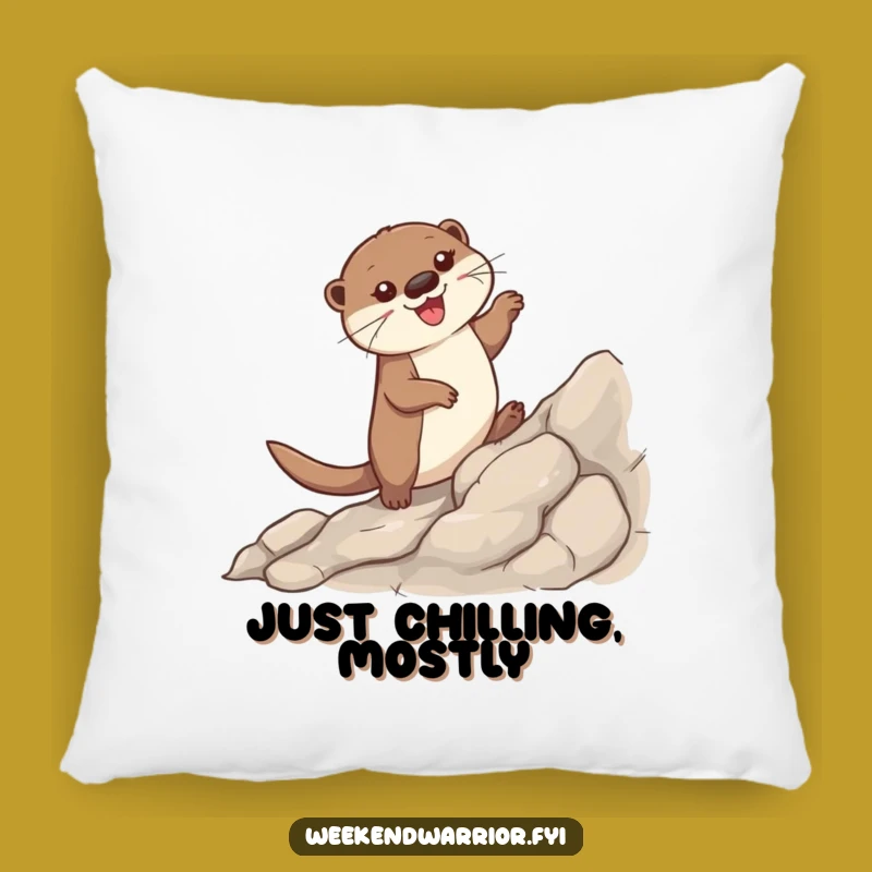 Funny Otter Pillow: Soft Plush Cushion, Adorable Animal Comfort Gift