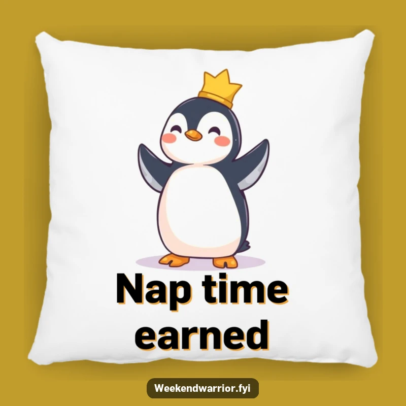Funny Penguin Victory Pillow - Cozy and Hilarious Comfort Gift