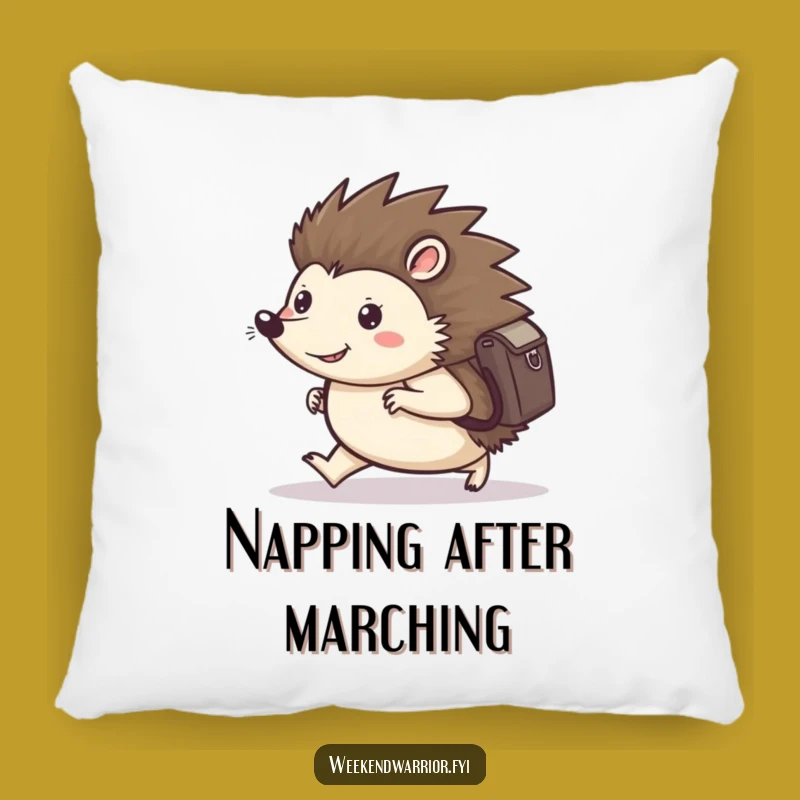 Funny Hedgehog Pillow: Comfy Companion for Determined Journeys