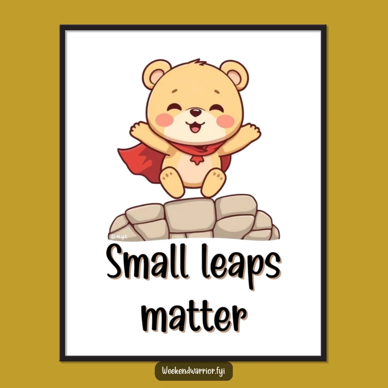 Funny Superhero Bear Cub Digital Art - Hilarious Printable for Heroic Decor