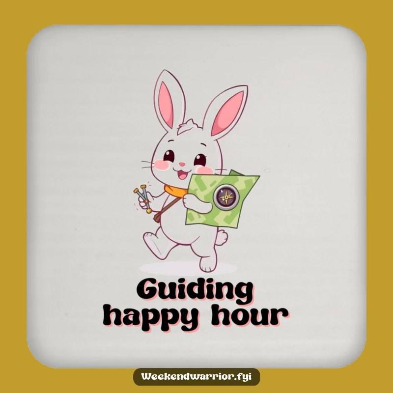 Funny Rabbit Navigator Coaster - Protect with Direction!