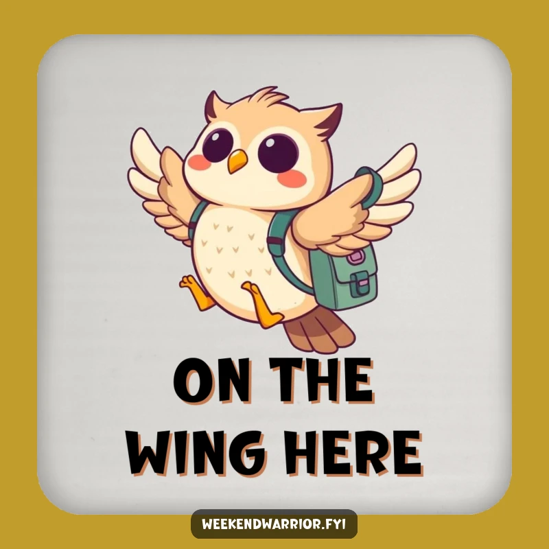 Funny Owl Adventure Coaster: Whimsical Table Decor for Explorers