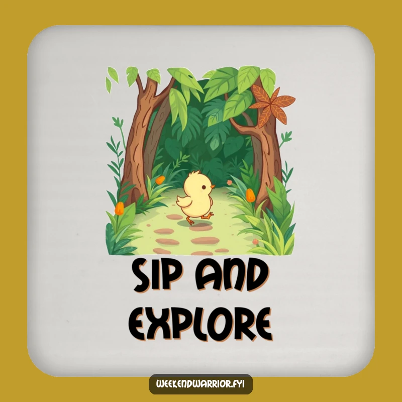 Funny Chick Jungle Coaster: Tiny Boots Protector, Unique Gift