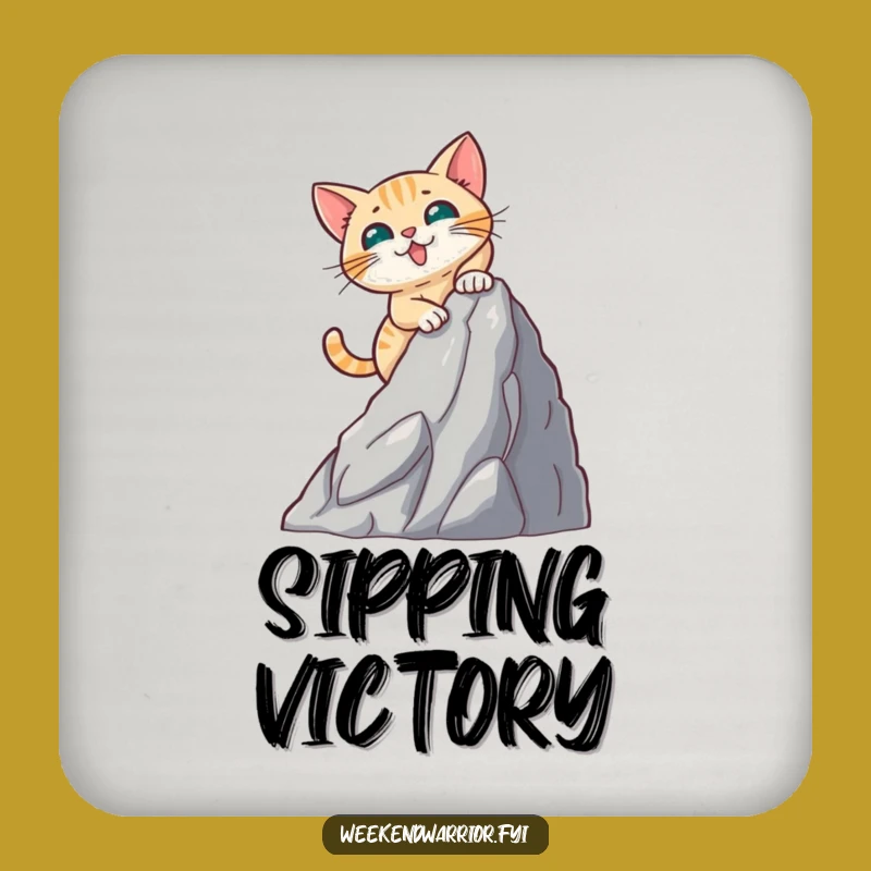 Funny Cat Mountain Climber Coaster - Protect Surfaces with Gusto