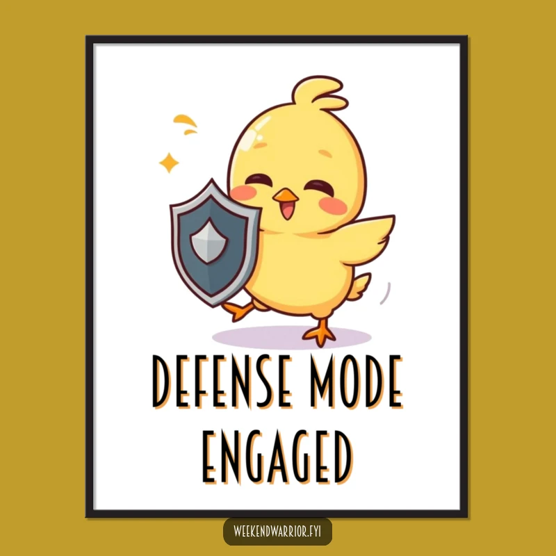 Funny Chick Dodge Poster - Decorate with Warrior Giggles!