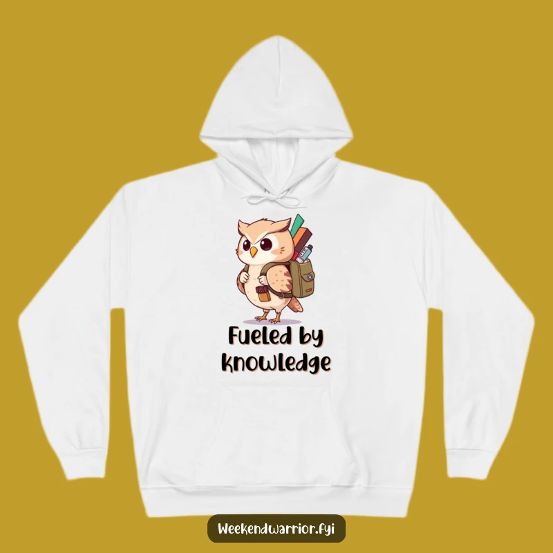 Funny Kawaii Owl Hoodie - Curious Explorer for Cozy Journeys and Humorous Gifts