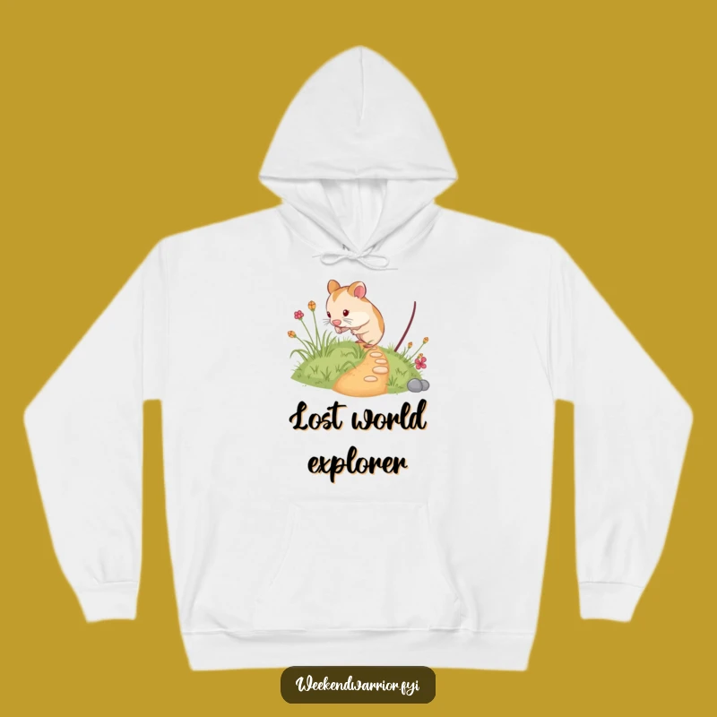 Funny Hamster Adventure Hoodie - Cozy and Hilarious Small Pet Exploration Sweatshirt