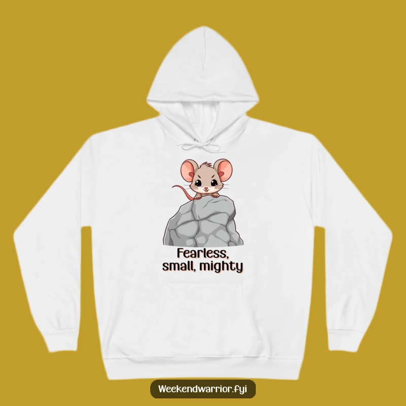 Funny Mouse Rock Climbing Hoodie: Cozy Brave Adventurer Sweatshirt Gift