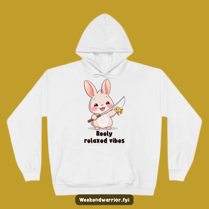 Funny Rabbit Cozy Fisherman Hoodie - Warm & Hilarious Catch Gift