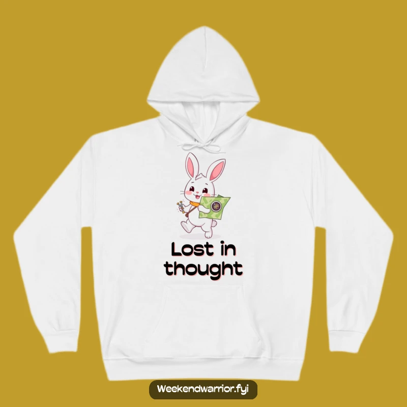 Funny Rabbit Expedition Hoodie - Cozy Journeys Ahead!