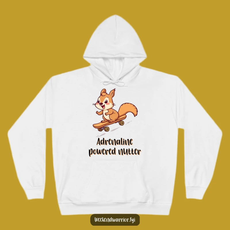 Funny Squirrel Skateboarder Hoodie: Cozy & Hilarious Woodland Creature Apparel Gift